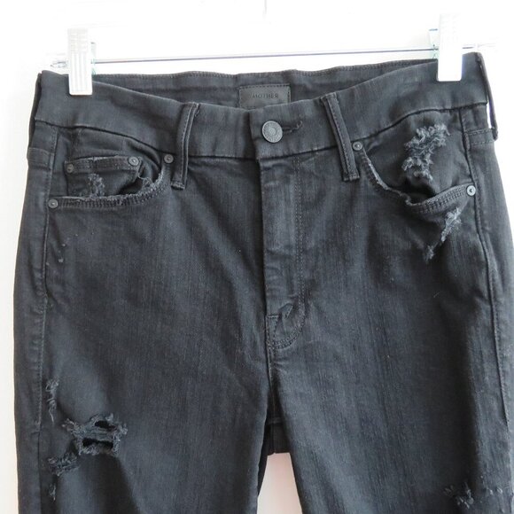 MOTHER Looker Ankle Fray Jeans in Guilty as Sin - Size 24 - Picture 3 of 14